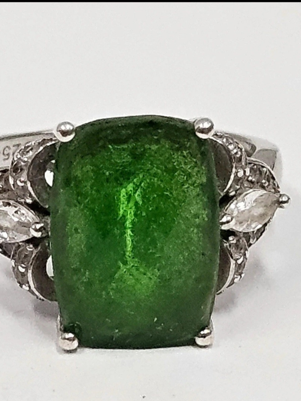 Stauer Green CZ - Sterling Silver Green Marquise Gemstone Ring